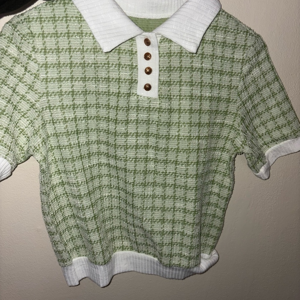 Green Plaid Collared classy shirt